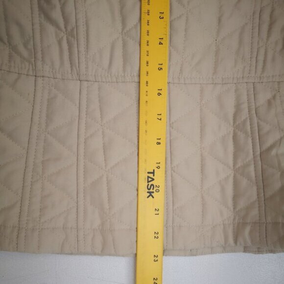 Ann Taylor Loft Ladies Size 10 Beige Lightly Quilted Button Closure Jacket - Picture 6 of 6